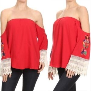 TOP WITH EMBROIDERY